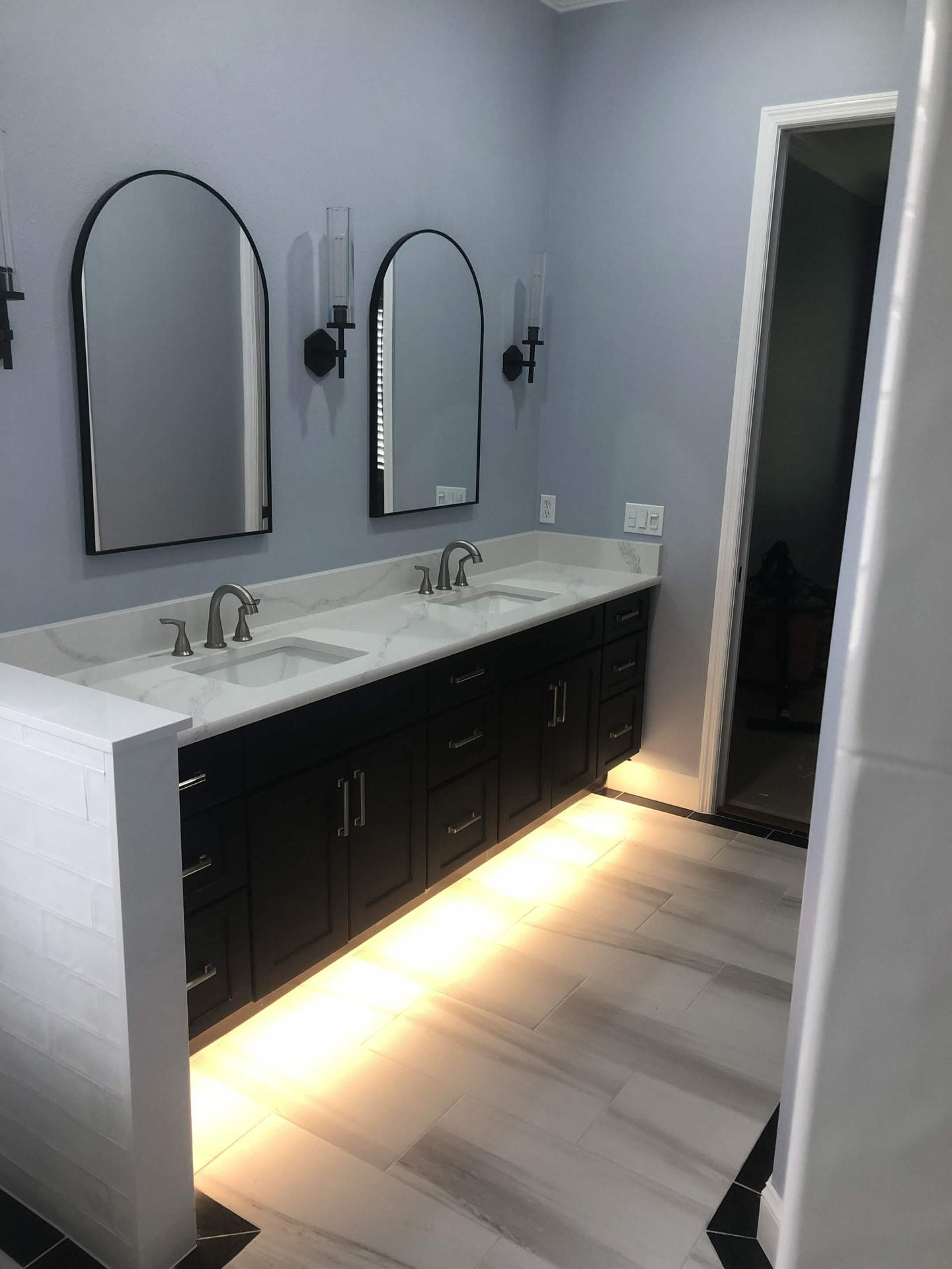 Double Vanity in Espresso — Master Bath